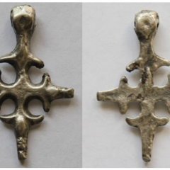 Криноконечный серебрянный крест